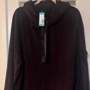 NWT dark purple cowel neck hoodie, stitch fix